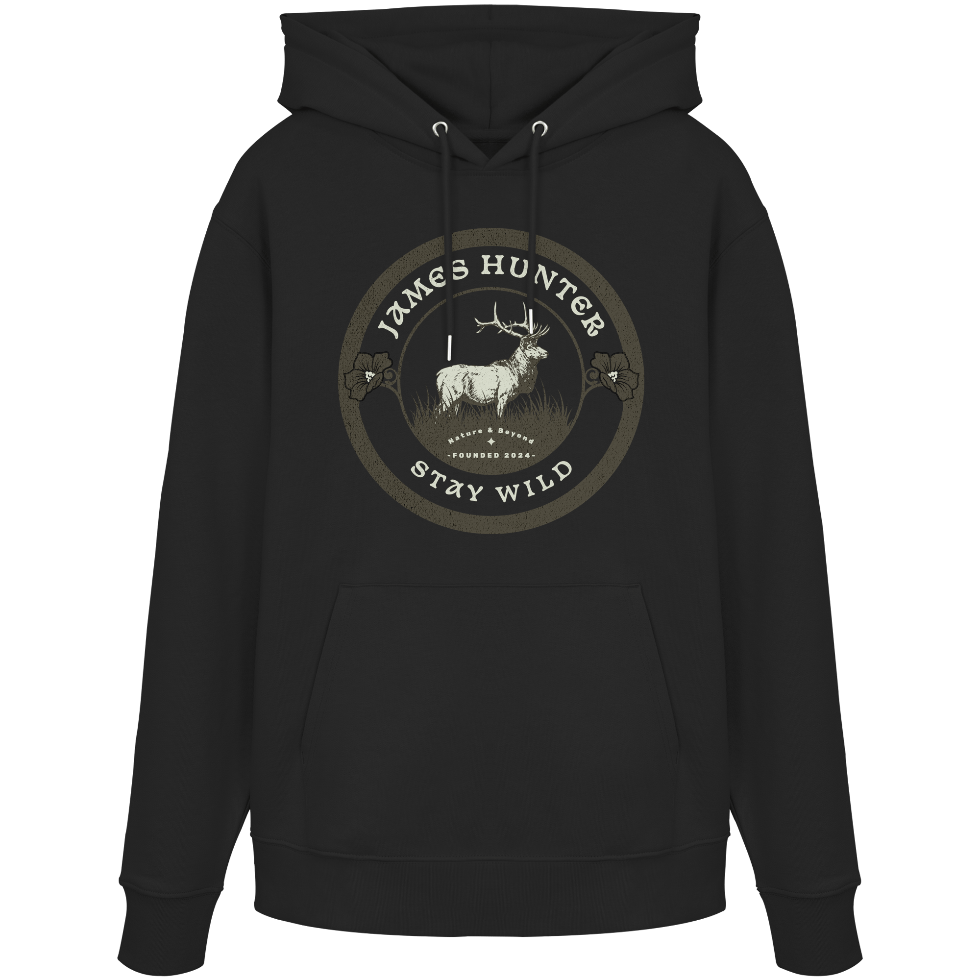 James Hunter - Nature and Beyond Hoodies Black / XS Stay Wild  - Organic Hoodie