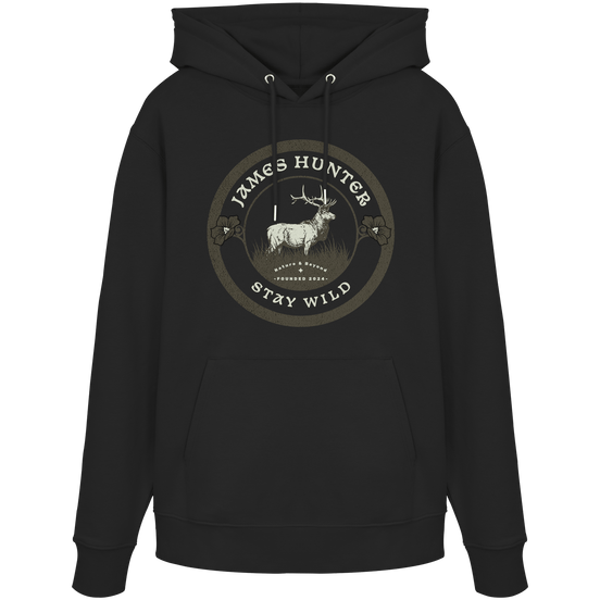 James Hunter - Nature and Beyond Hoodies Black / XS Stay Wild  - Organic Hoodie