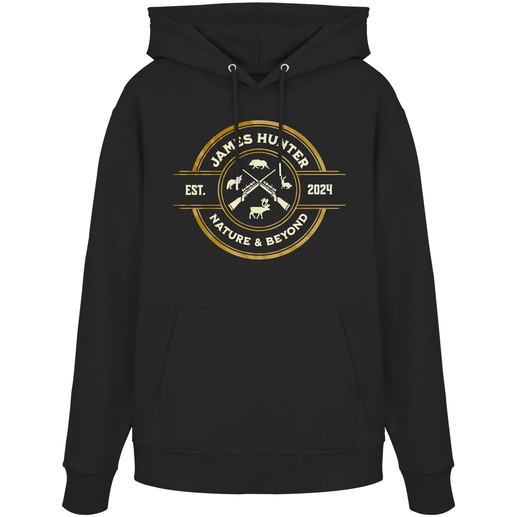 James Hunter - Nature and Beyond Hoodies Black / XS The Hunter’s Emblem – James Hunter Original - Organic Hoodie