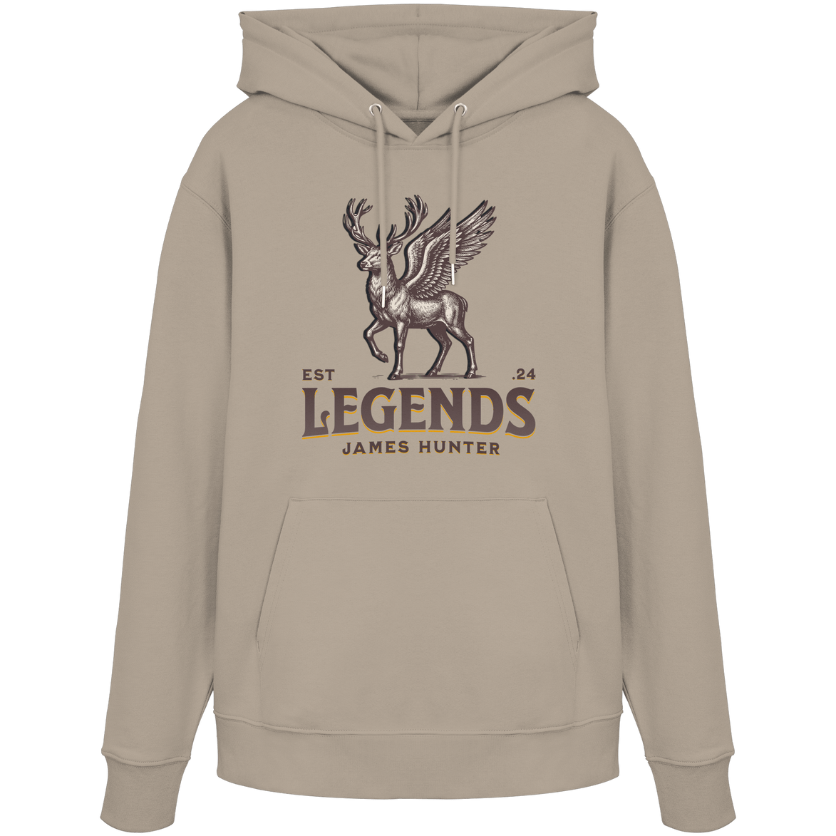 James Hunter - Nature and Beyond Hoodies Desert Dust / XS Deer Legends - Organic Hoodie