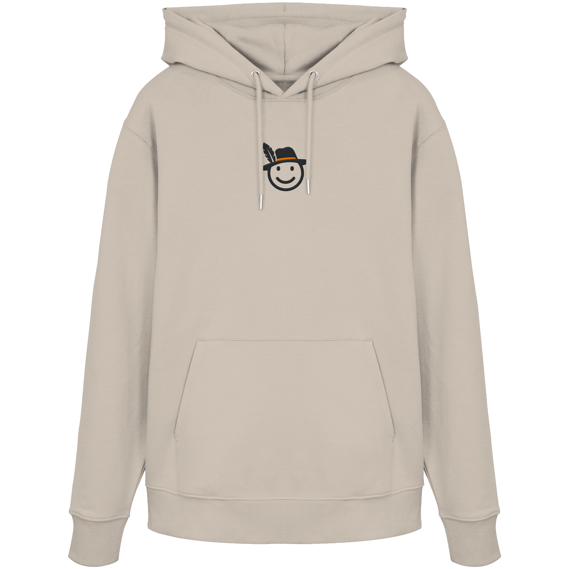 James Hunter - Nature and Beyond Hoodies Desert Dust / XS Happy Hunter (embroidery) - Organic Hoodie