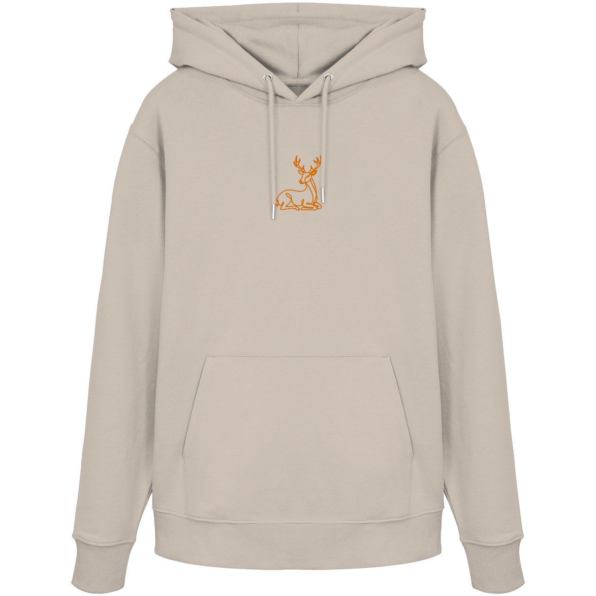 James Hunter - Nature and Beyond Hoodies Desert Dust / XS Resting Deer (embroidery) - Organic Hoodie