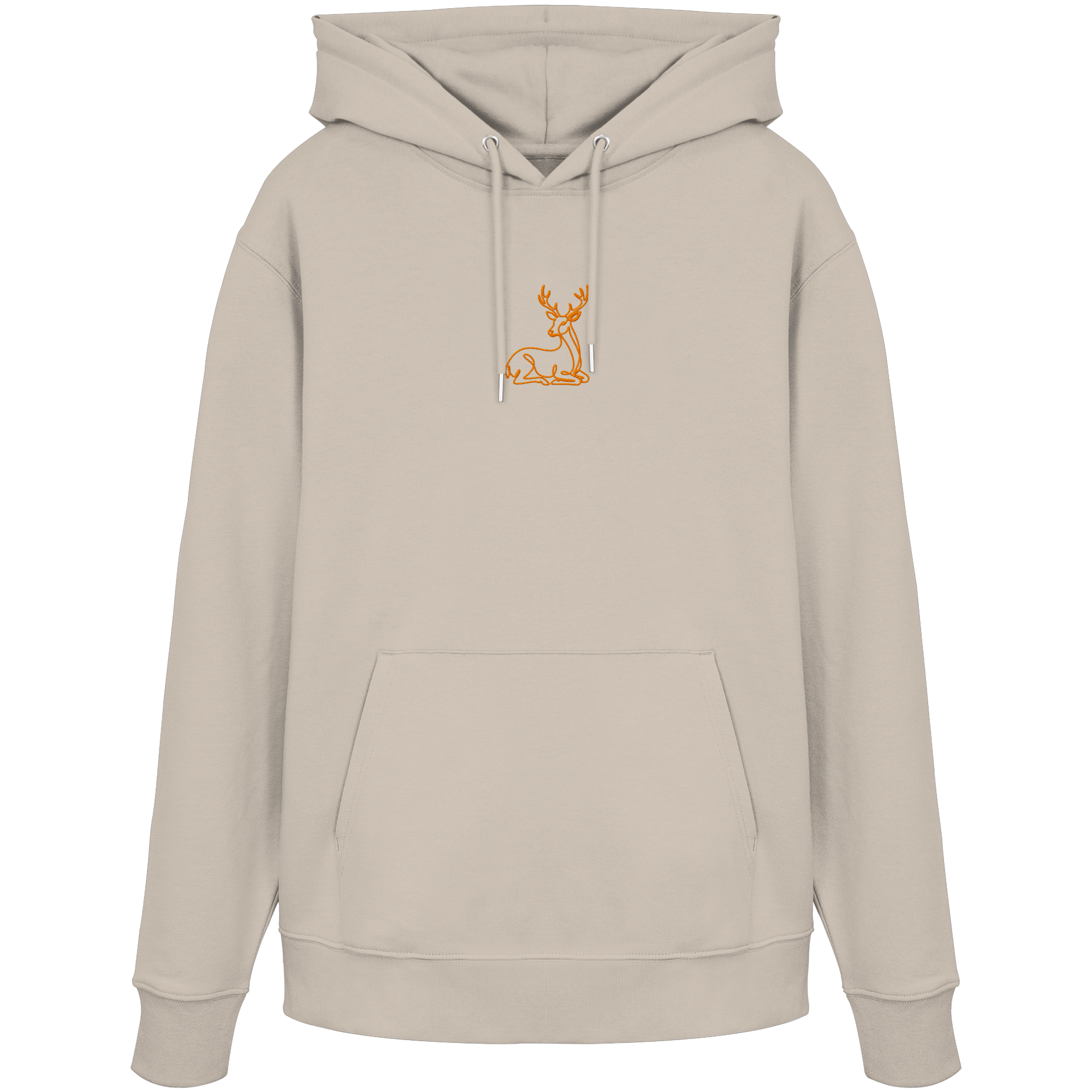 James Hunter - Nature and Beyond Hoodies Desert Dust / XS Resting Deer (embroidery) - Organic Hoodie