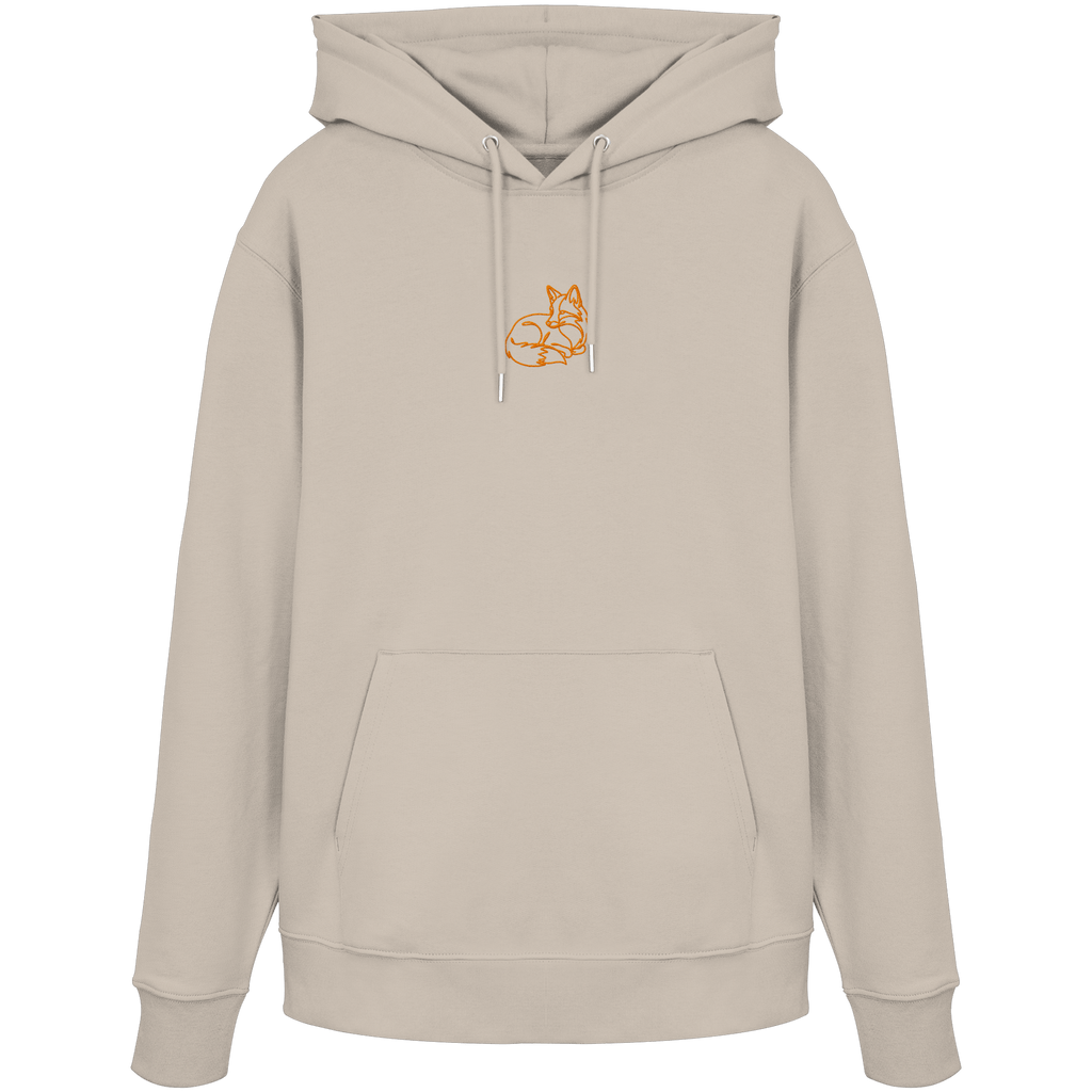 James Hunter - Nature and Beyond Hoodies Desert Dust / XS Resting Fox (embroidery) - Organic Hoodie