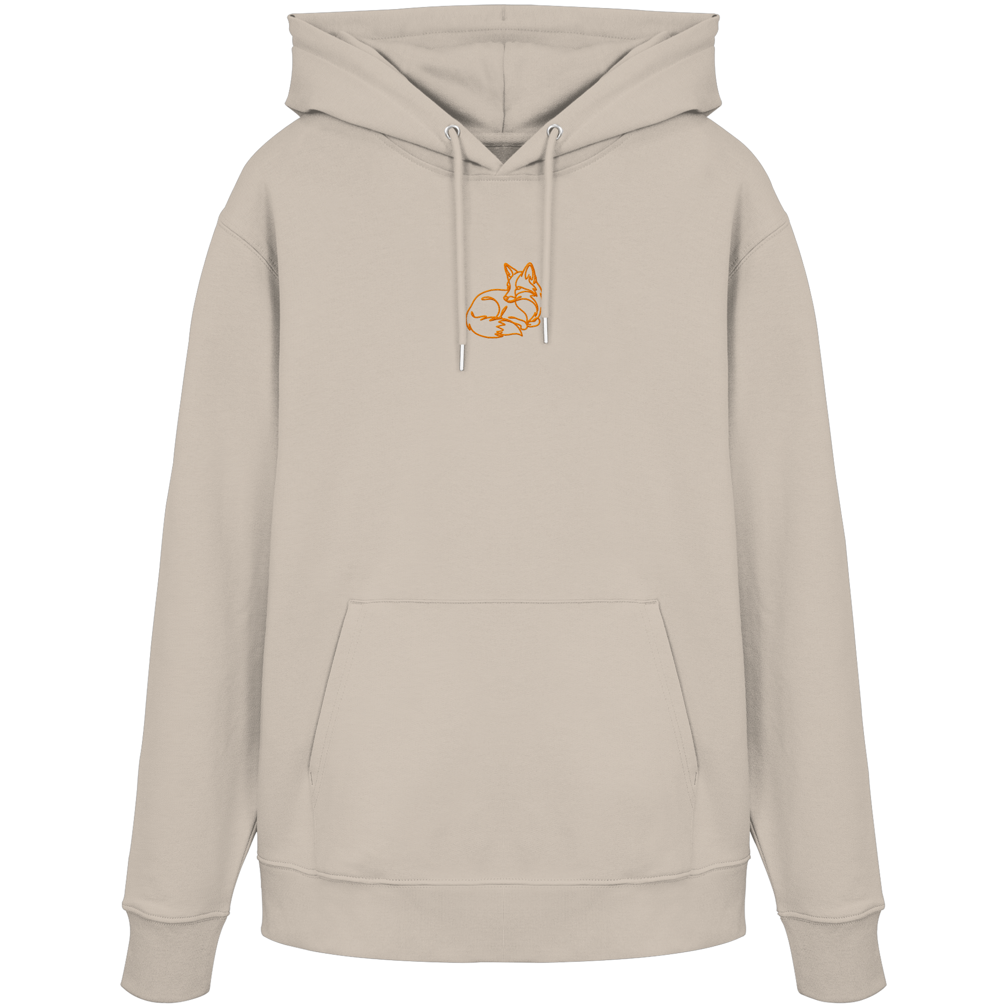 James Hunter - Nature and Beyond Hoodies Desert Dust / XS Resting Fox (embroidery) - Organic Hoodie