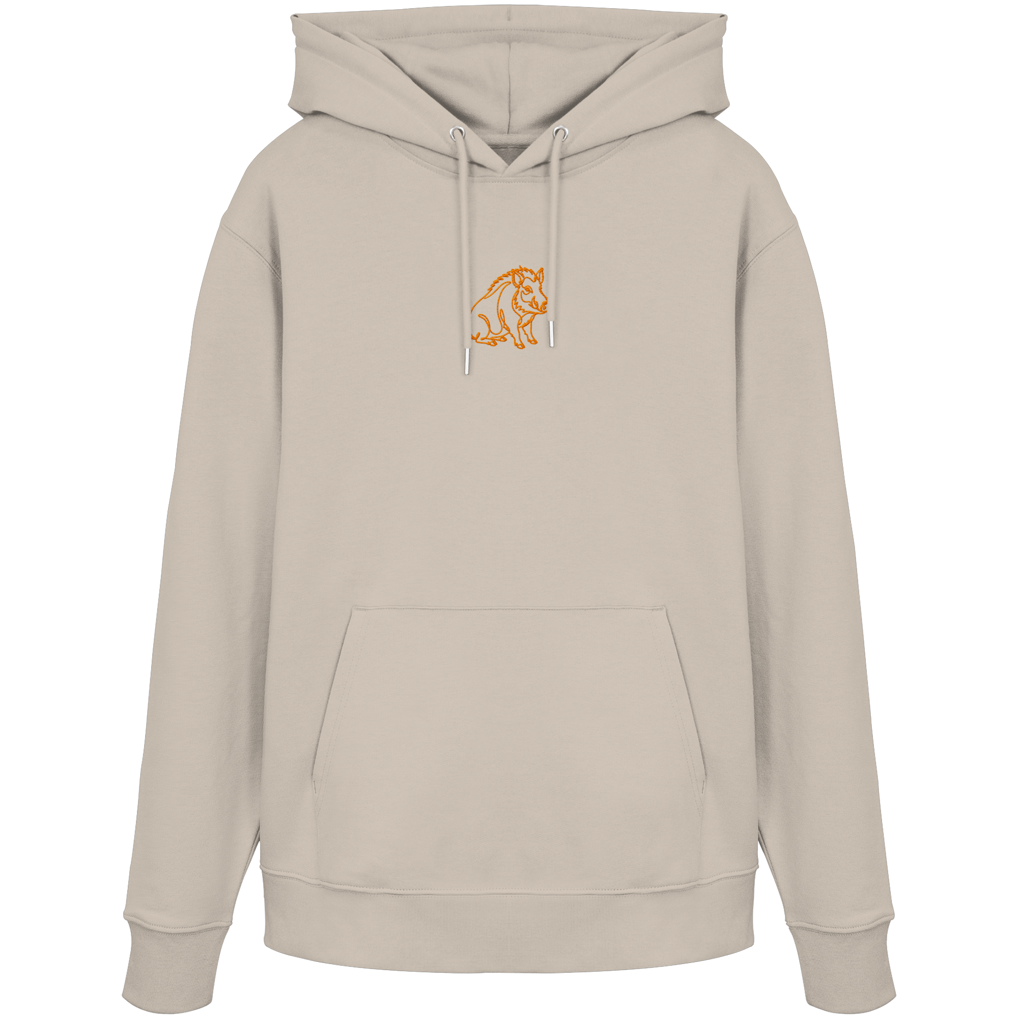 James Hunter - Nature and Beyond Hoodies Desert Dust / XS Sitting Boar (emroidery) - Organic Hoodie