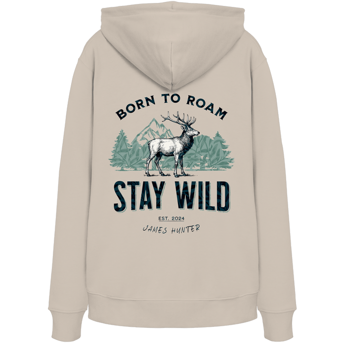 James Hunter - Nature and Beyond Hoodies Desert Dust / XS Stay Wild — Born to Roam - Organic Hoodie