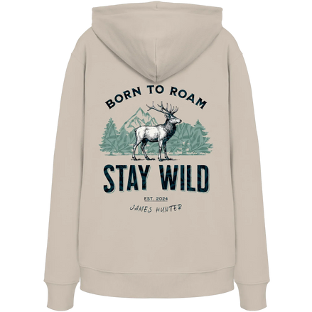 James Hunter - Nature and Beyond Hoodies Desert Dust / XS Stay Wild — Born to Roam - Organic Hoodie