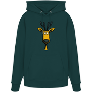 James Hunter - Nature and Beyond Hoodies Glazed Green / XS Deer Caricature - Organic Hoodie