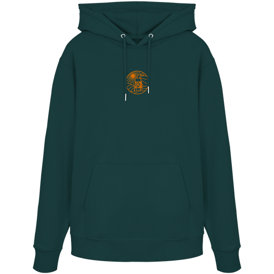 James Hunter - Nature and Beyond Hoodies Glazed Green / XS Man on Platform (embroidery) - Organic Hoodie