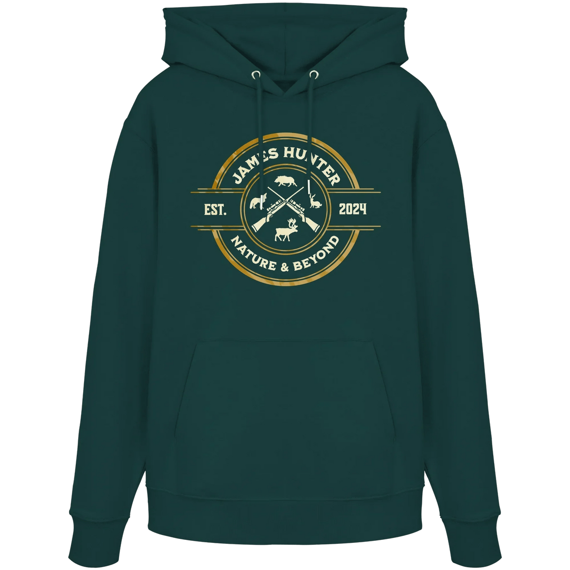 James Hunter - Nature and Beyond Hoodies Glazed Green / XS The Hunter’s Emblem – James Hunter Original - Organic Hoodie