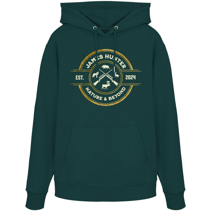 James Hunter - Nature and Beyond Hoodies Glazed Green / XS The Hunter’s Emblem – James Hunter Original - Organic Hoodie