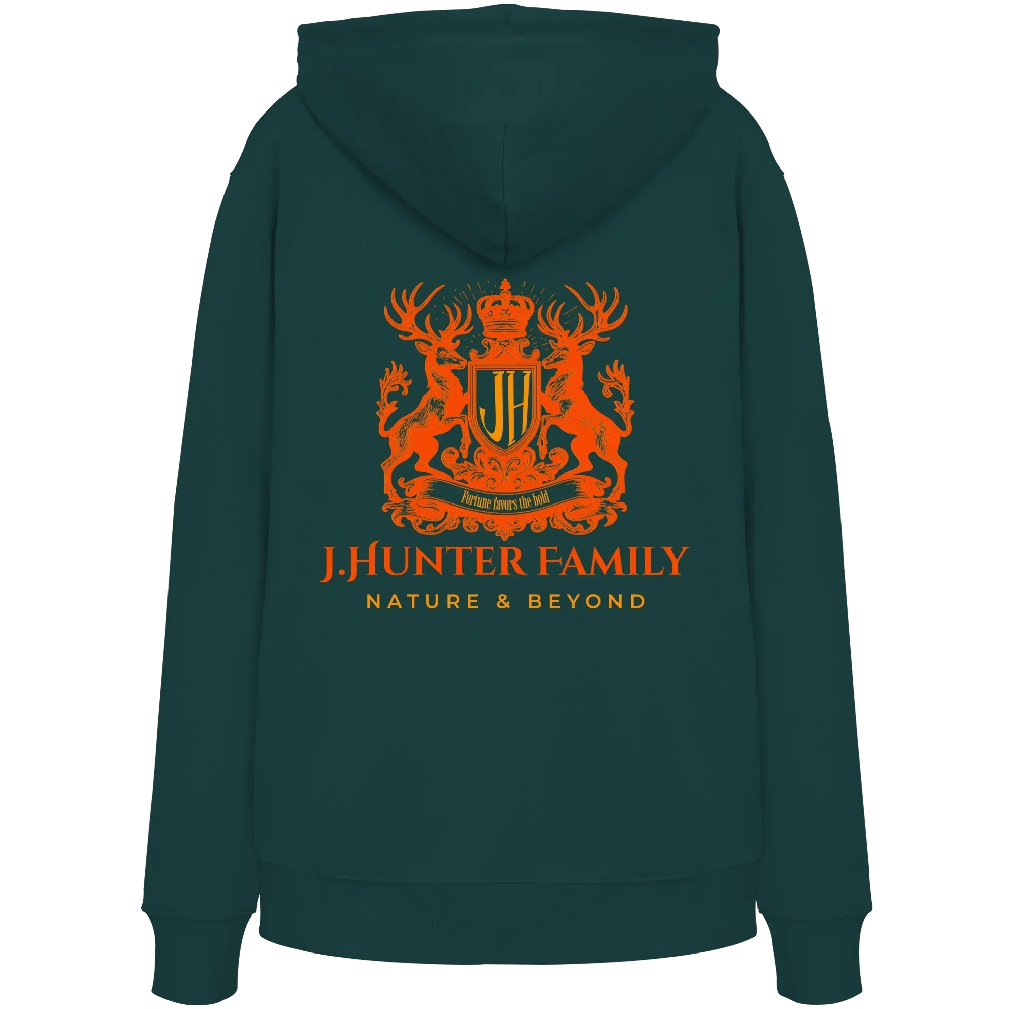 James Hunter - Nature and Beyond Hoodies James Hunter Family Orange/Green - Organic Hoodie