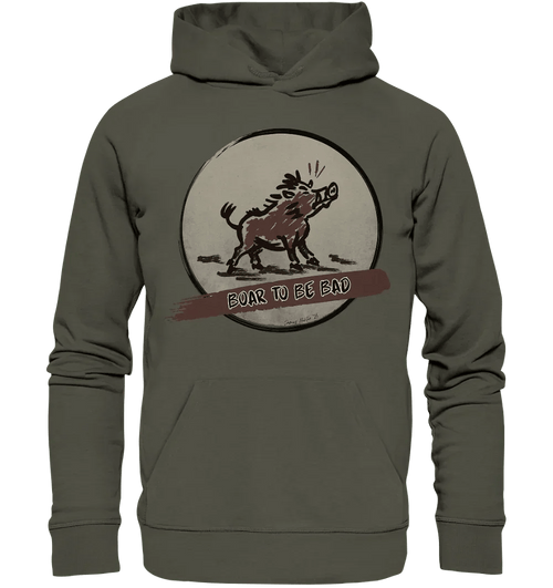 James Hunter - Nature and Beyond Hoodies Khaki / XS Boar to be Bad - Organic Hoodie