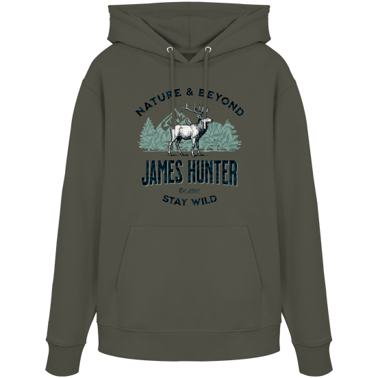 James Hunter - Nature and Beyond Hoodies Khaki / XS James Hunter - Nature & Beyond - Organic Hoodie
