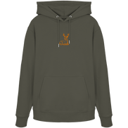 James Hunter - Nature and Beyond Hoodies Khaki / XS Resting Deer (embroidery) - Organic Hoodie