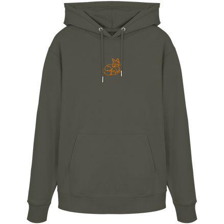 James Hunter - Nature and Beyond Hoodies Khaki / XS Resting Fox (embroidery) - Organic Hoodie