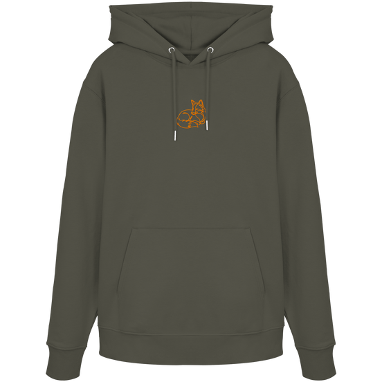 James Hunter - Nature and Beyond Hoodies Khaki / XS Resting Fox (embroidery) - Organic Hoodie