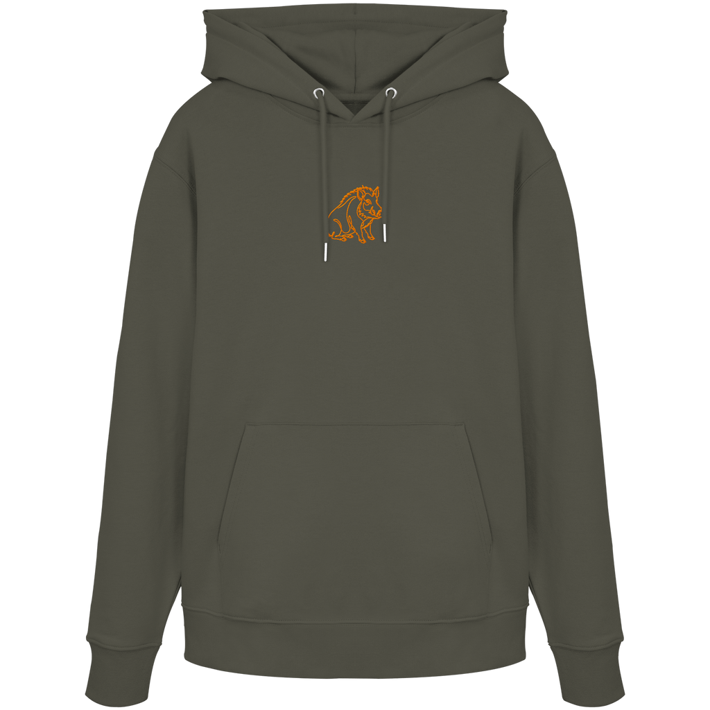 James Hunter - Nature and Beyond Hoodies Khaki / XS Sitting Boar (emroidery) - Organic Hoodie