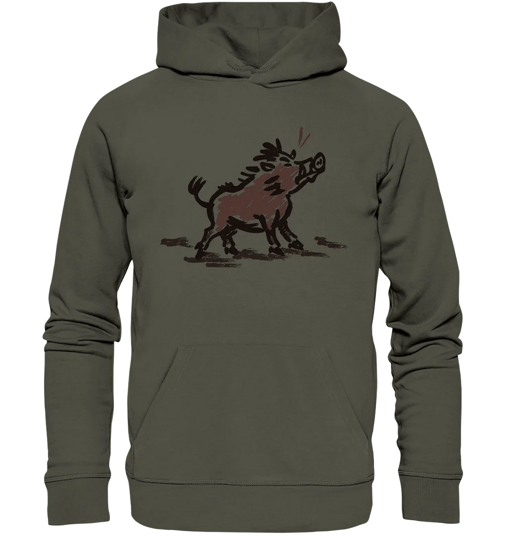 James Hunter - Nature and Beyond Hoodies Khaki / XS Wild Boar - Simple - Organic Hoodie
