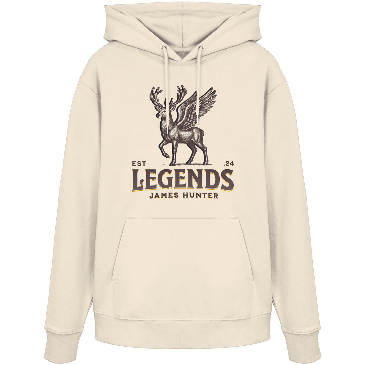 James Hunter - Nature and Beyond Hoodies Natural Raw / XS Deer Legends - Organic Hoodie
