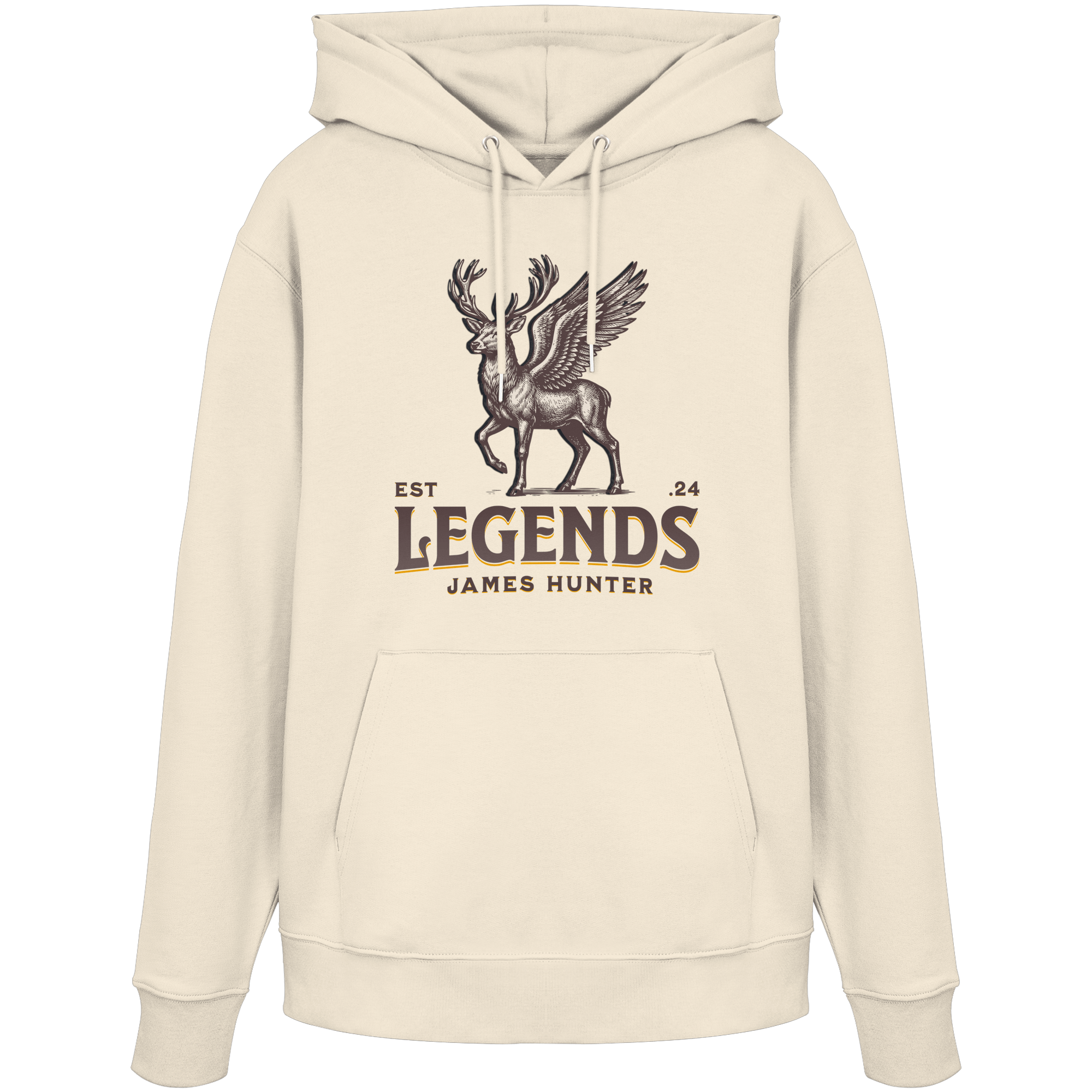 James Hunter - Nature and Beyond Hoodies Natural Raw / XS Deer Legends - Organic Hoodie