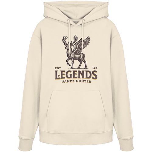 James Hunter - Nature and Beyond Hoodies Natural Raw / XS Deer Legends - Organic Hoodie