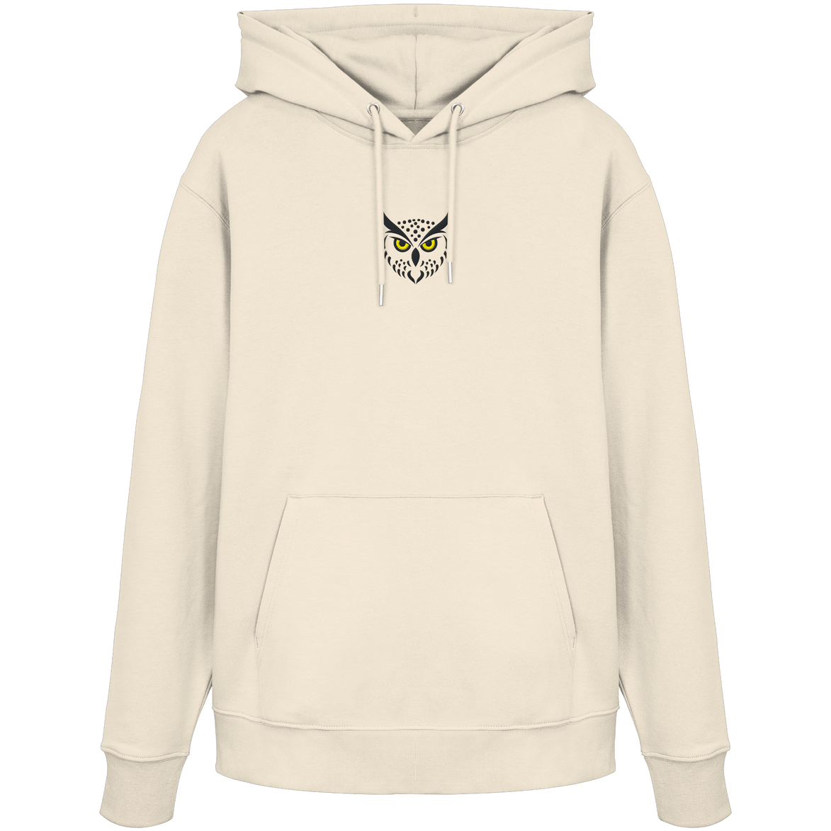 James Hunter - Nature and Beyond Hoodies Natural Raw / XS Owl Is Watching You (embroidery) - Organic Hoodie