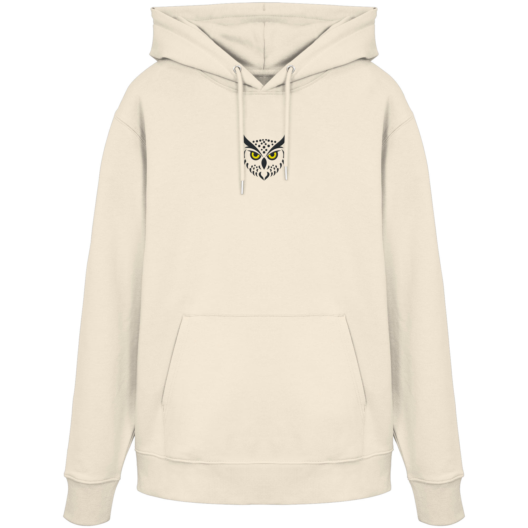 James Hunter - Nature and Beyond Hoodies Natural Raw / XS Owl Is Watching You (embroidery) - Organic Hoodie