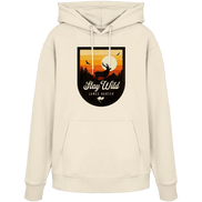 James Hunter - Nature and Beyond Hoodies Natural Raw / XS Stay Wild – Sunset Deer Badge - Organic Hoodie