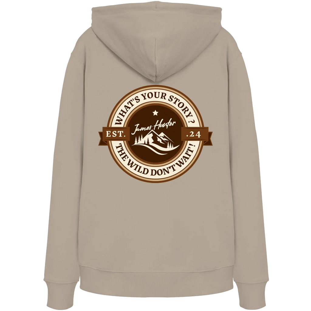What's your Story ? Brown/Khaki - Organic Hoodie - James Hunter - Nature and Beyond