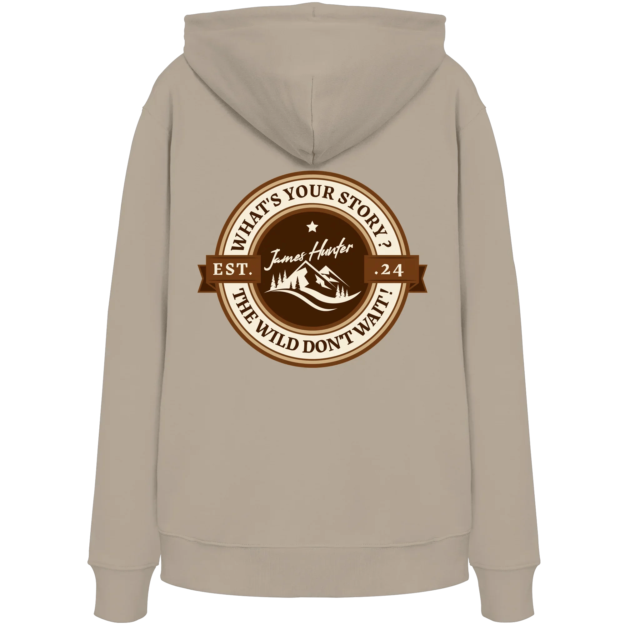 What's your Story ? Brown/Khaki - Organic Hoodie - James Hunter - Nature and Beyond