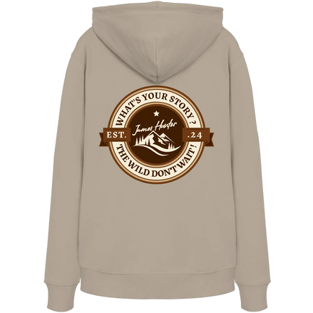 What's your Story ? Brown/Khaki - Organic Hoodie - James Hunter - Nature and Beyond