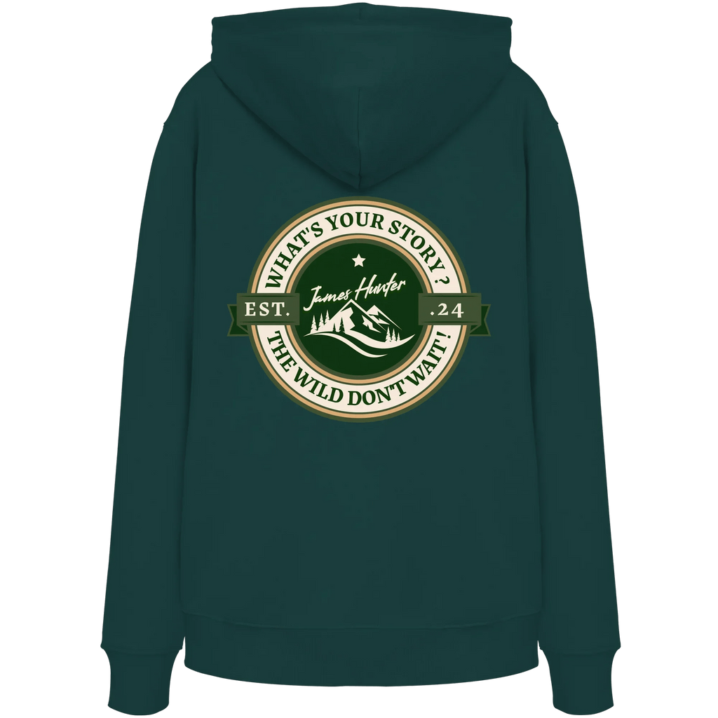 What's your Story ? Green/Green - Organic Hoodie - James Hunter - Nature and Beyond