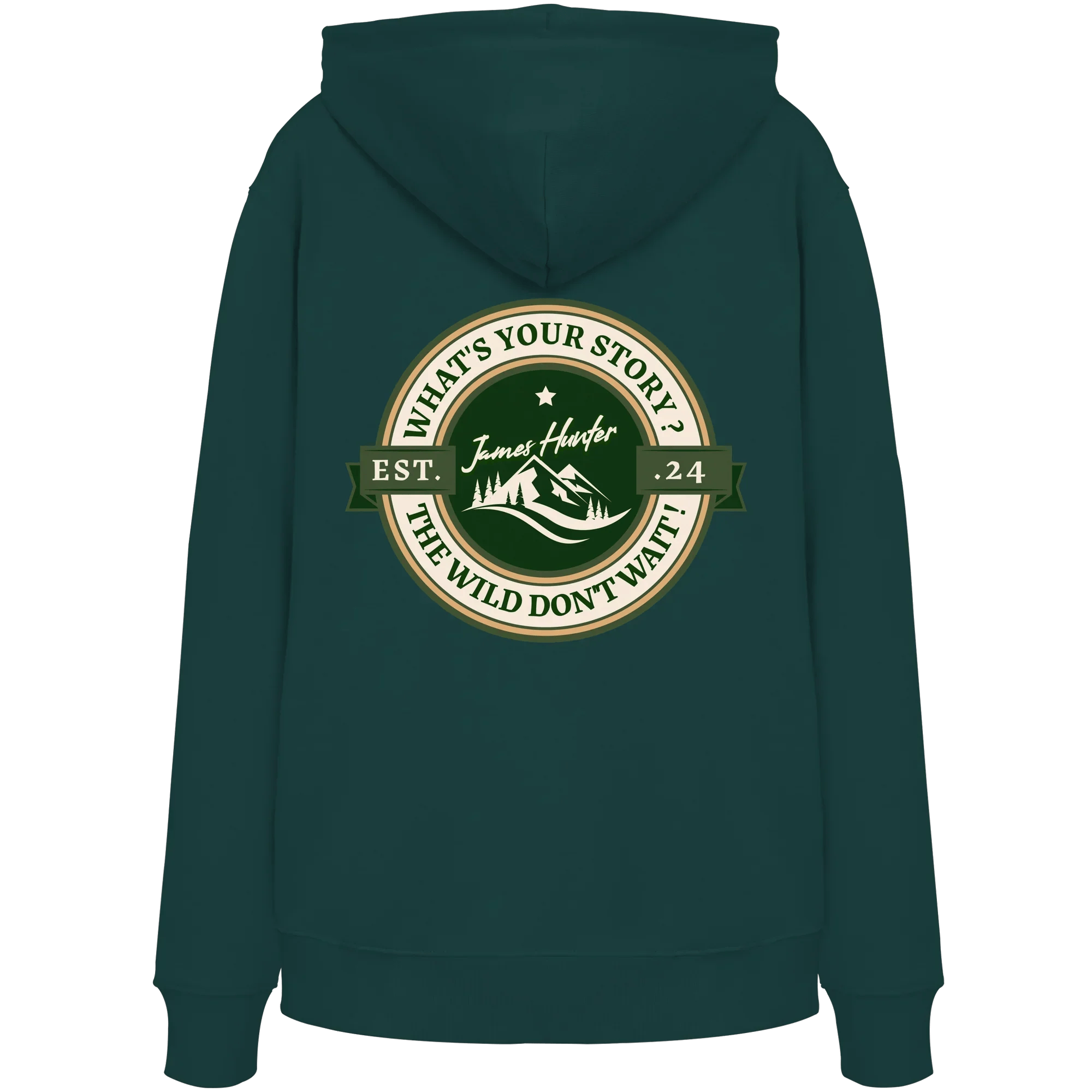 What's your Story ? Green/Green - Organic Hoodie - James Hunter - Nature and Beyond