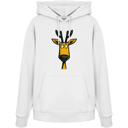 James Hunter - Nature and Beyond Hoodies White / XS Deer Caricature - Organic Hoodie