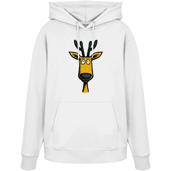 James Hunter - Nature and Beyond Hoodies White / XS Deer Caricature - Organic Hoodie