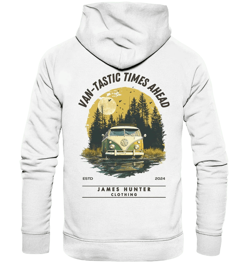 James Hunter - Nature and Beyond Hoodies White / XS Van-Tastic Times Ahead - Organic Hoodie