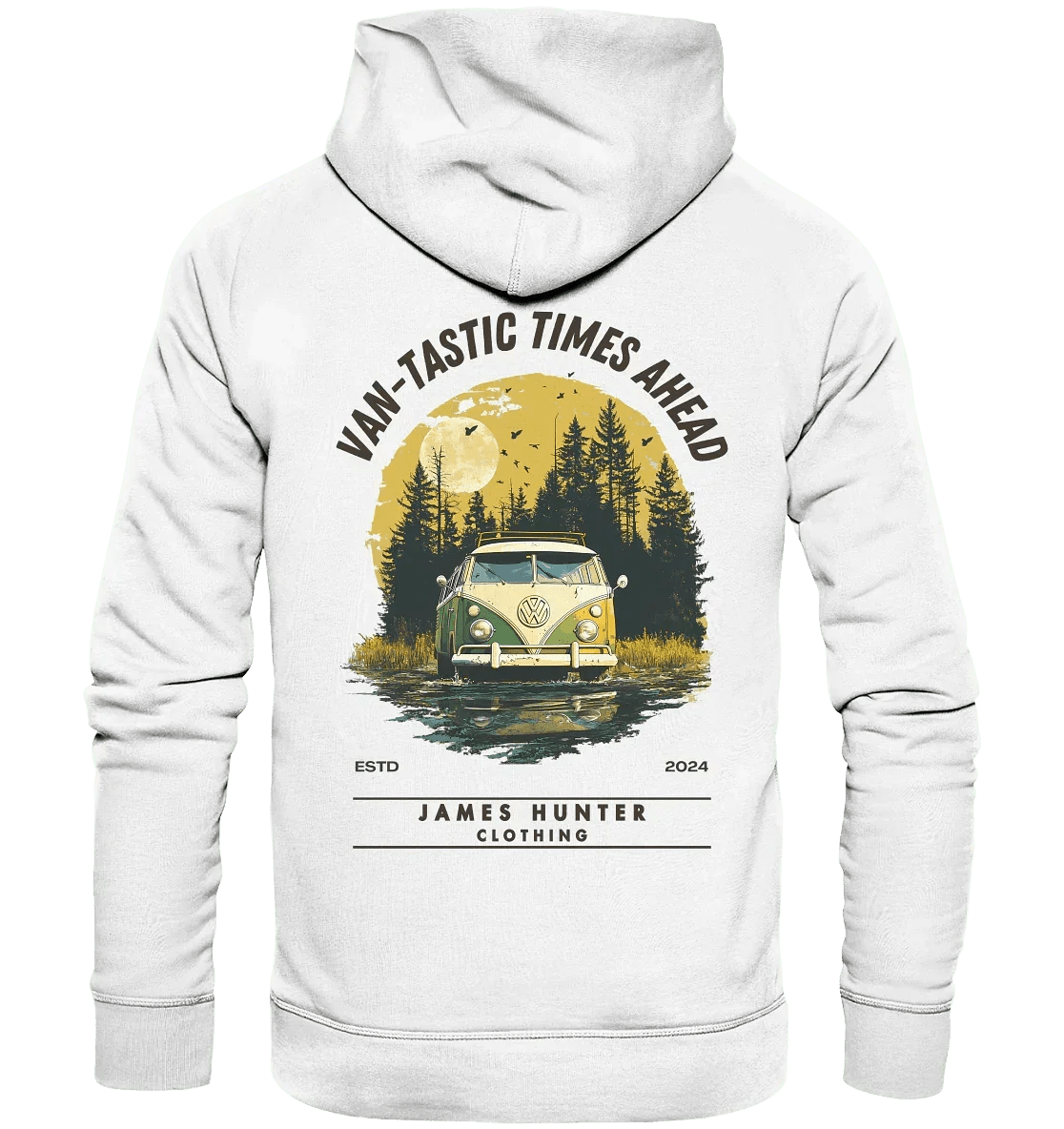 James Hunter - Nature and Beyond Hoodies White / XS Van-Tastic Times Ahead - Organic Hoodie
