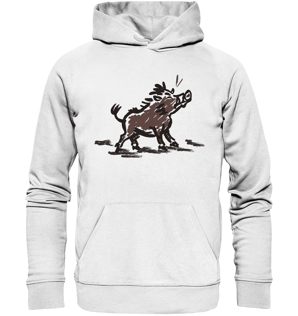 James Hunter - Nature and Beyond Hoodies White / XS Wild Boar - Simple - Organic Hoodie