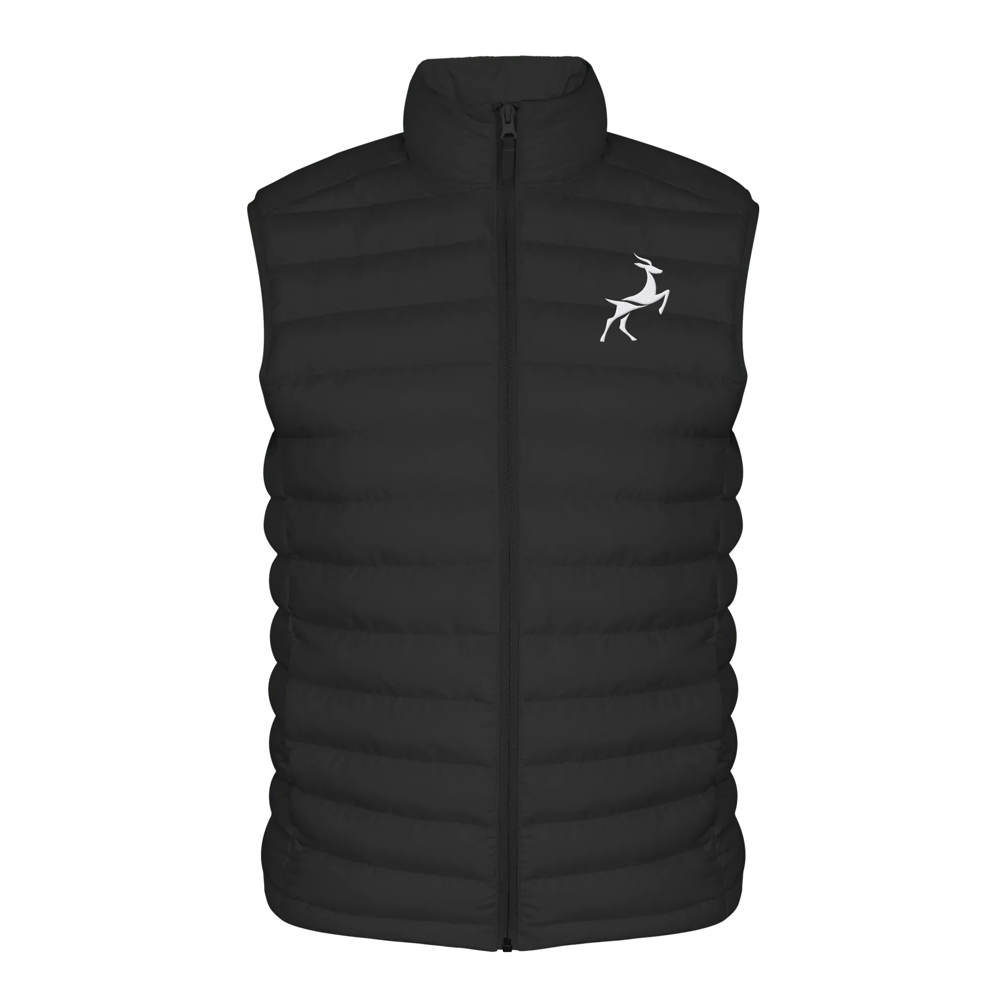 James Hunter - Nature and Beyond Jacken/ Zipper Black / S Organic Vest - Deer Logo - White/Black