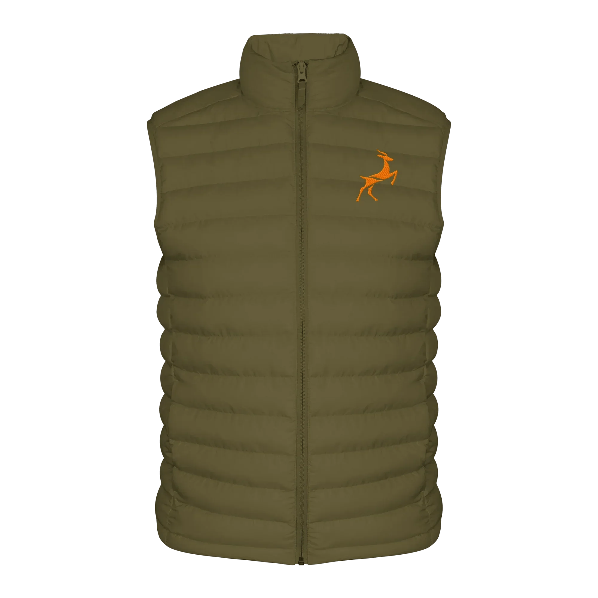 James Hunter - Nature and Beyond Jacken/ Zipper British Khaki / S Organic Vest - Deer Logo - Orange/Oliv