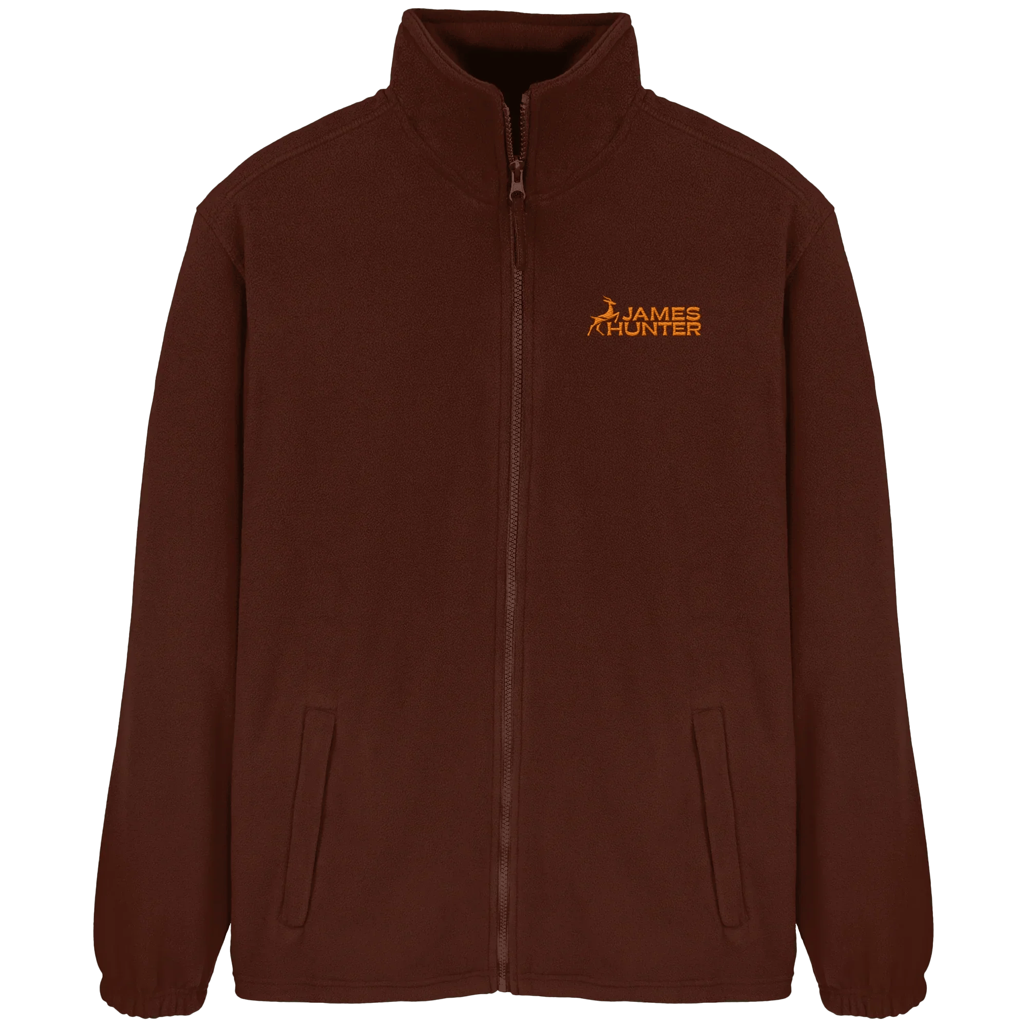James Hunter - Nature and Beyond Jacken/ Zipper Dark Chocolate / S Soft Fleece  Jacket - JH Logo