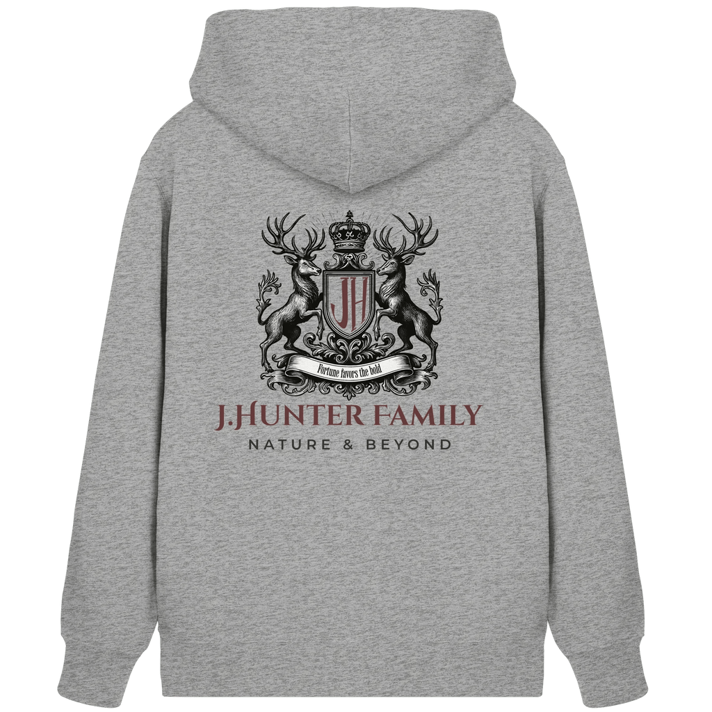 James Hunter - Nature and Beyond Jacken/ Zipper Heather Grey / XS James Hunter Family - Grey/Black - Organic Zipper