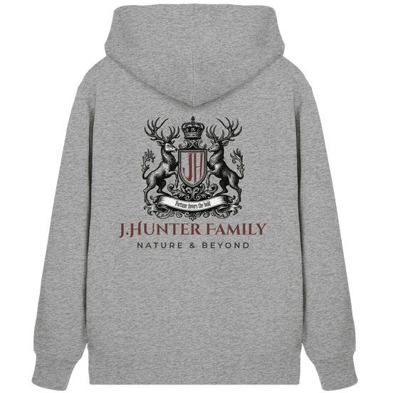 James Hunter - Nature and Beyond Jacken/ Zipper Heather Grey / XS James Hunter Family - Grey/Black - Organic Zipper