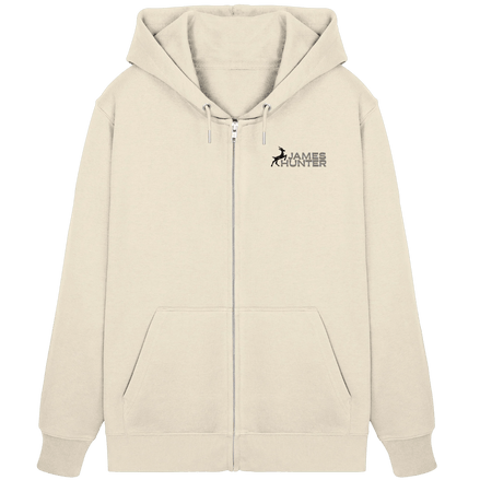 James Hunter - Nature and Beyond Jacken/ Zipper What's your Story ? Black/Grey on White - Organic Zipper