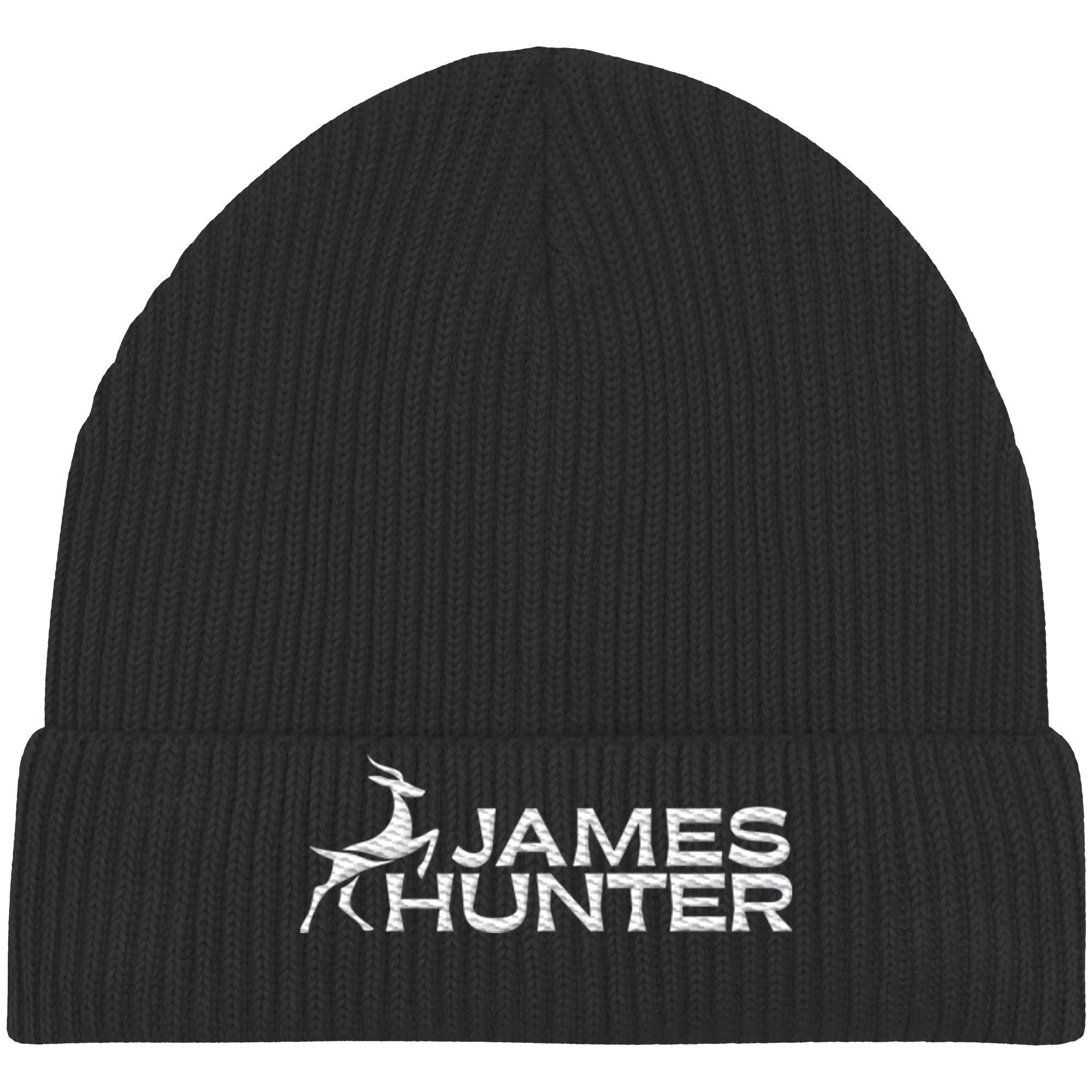James Hunter - Nature and Beyond Kappen & Mützen Black / One Size Organic Beanie - JH Logo - Black
