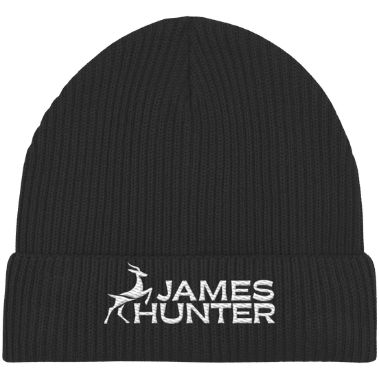 James Hunter - Nature and Beyond Kappen & Mützen Black / One Size Organic Beanie - JH Logo - Black
