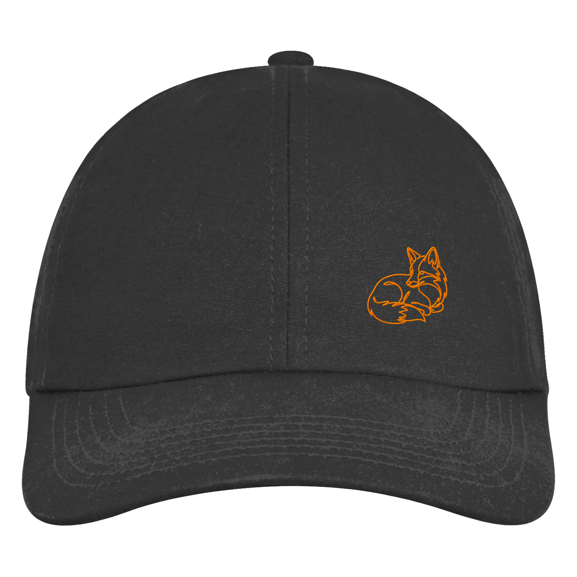 James Hunter - Nature and Beyond Kappen & Mützen Black / One Size Resting Fox (embroidery) - Organic 6-Panel Cap