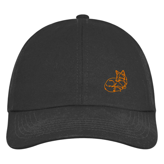 James Hunter - Nature and Beyond Kappen & Mützen Black / One Size Resting Fox (embroidery) - Organic 6-Panel Cap